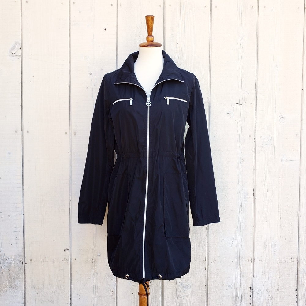 Michael Kors Black Anorak Coat Jacket Size M